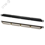 Патч-панель высокой плотности 19'. 24 порта RJ-45. UTP. Cat.5e. 0.5U 10-0404 SUPRLAN