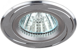 Светильник встраиваемый алюминиевый KL34 AL/SL/1 MR16, 12V, 50W хром Б0049565 ЭРА