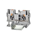 Клемма проходная, зажим push-in, 2 точки подключения, 6 кв.мм, серая VPR-6-GY DKC