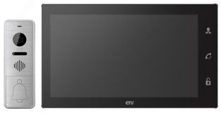 Комплект видеодомофона (вызывная панель -D400FHD и монитор -M4106AHD) CTV-DP4106AHD B (чёрный) CTV