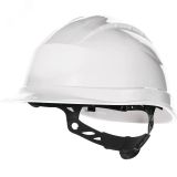 Каска защитная QUARTZ UP III белого цвета с храповым механизмом без вентиляции QUARUP3BC Delta Plus