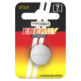 Батарейка Трофи CR1620-1BL ENERGY POWER Lithium (10/240/38400) Б0003646 ЭРА