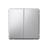 ARTGALLERY 2-клавишный выключатель, сх.5, 10АХ, механизм, алюминий GAL000351 Systeme Electric