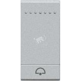 LivingLight Клавиша Звонок 1 модуль алюминий NT4915DN BTicino