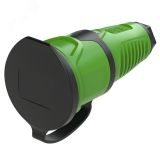 Розетка каб 16A/250V/2P+E/IP54 корпус зеленый, крышка и маркер черный 00-00027032 PCE