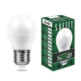 Лампа светодиодная LED 7вт Е27 дневной матовый шар 55124 SAFFIT