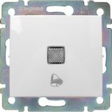 VALENA Кнопка с подсветкой и символом Звонок белый 774215 Legrand