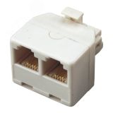 Телефонный двойник RJ-14(6P4C) (штекер - 2 гнезда), 03-0031 REXANT