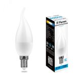 Лампа светодиодная LED 7вт Е14 дневной матовая свеча на ветру 38135 FERON