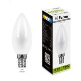 Лампа светодиодная LED 11вт Е14 белый матовая свеча FILAMENT 38007 FERON