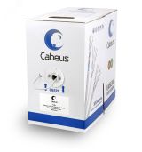 Кабель витая пара UTP-2P-Cat.5e-SOLID-GY UTP (U/UTP), категория 5e, 2 пары (24 AWG), одножильный, PVC нг(А)-LS, серый (305 м) 7169c Cabeus