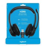 Гарнитура проводная, накладная H390, USB-A, черный 7000006983 Logitech