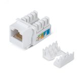 Вставка Keystone Jack RJ-45, категория 6, заделка тип 110, белая 7129c Cabeus
