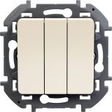 Выключатель трехклавишный INSPIRIA 10 AX 250 В~ слоновая кость 673641 Legrand/Daccord