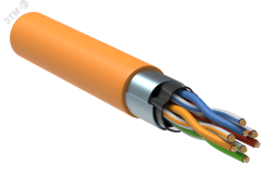 Витая пара F/UTP 5E 4х2х0.52 LSZH оранжевый (305м) РФ/Т LC1-C5E04-327-T-P-R  ITK