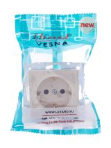 Vesna Розетка с защ. от дет. цв. крем 742-0388-124B Lezard