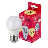 Лампа светодиодная Е27 10 Вт шар теплый белый свет RED LINE LED P45-10W-827-E27 R E27 / ЭРА Б0050698 ЭРА