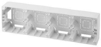 Коробка накладного монтажа 4 поста, Эра12, белый 12-6104-01 Б0043190 ЭРА