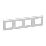 Рамка пластиковая горизонтальная Mosaic 4х2 модуля алюминий 079308 Legrand