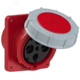 Розетка встраиваемая наклонная 125А/400V/3P+E/IP67, фланец 120x130 00-00002410 PCE