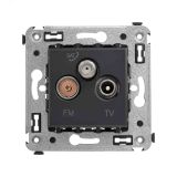 Avanti Розетка TV-FM-SAT в стену, , Черный матовый 4412533 DKC