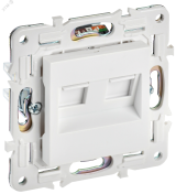 SKANDY Розетка компьютерная двойная RJ45 кат.5E SK-K03W арктический белый IEK SK-K20-1-K01 IEK