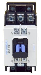Магнитный контактор HGC25 11NS D024 25А 11 кВт при АС3 (380-440В) кат. 24В DC 1НО+1НЗ 13.01.01.000562  Hyundai