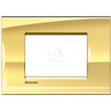 LivingLight Рамка прямоугольная 3 поста Золото LNA4803OA BTicino