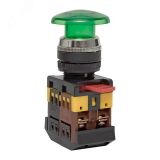 Кнопка AELA-22 Грибок зеленая с подсветкой NO+NC 2 pbn-aela-1g-220 EKF