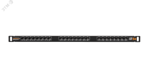 Панель 19 дюйм 05U 24 порта Кат.5e RJ45/8P8C неэкран. черная ЭКО14145 NIKOMAX