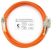 Шнур оптический duplex 5м LC-SC 62,5/125 мм LSZH 7611c Cabeus