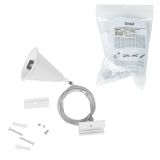 Набор для подвесного монтажа трехфазных шинопроводов. UFB-H41 WHITE 1 POLYBAG Цвет белый. UL-00010400 Uniel