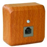 ЭТЮД Розетка телефонная наружная IP20 бук TELA-001T Systeme Electric