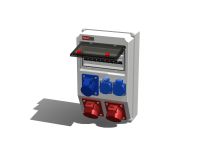 Устройство распределительное настенное пластик IP44 40A корпус 222х369х130 серый 00-00010776 AlpenBox
