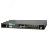 Коммутатор управляемый L2+ 16 портов 100/1000 Мб/с, 8хRJ45, 1xRS232 1000467313 PLANET