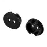 Заглушка ARH-ROUND-D20-DUAL BLACK с отверстием (Arlight, Пластик) 039302 Arlight