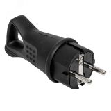Вилка угловая каучуковая с кольцом 230В 2P+PE 16A IP44 PROxima RPS-017-16-230-44 EKF