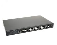 Коммутатор управляемый L3 PoE 28 портов, 16хPoE 10/100/1000 Мб/с, 8хRJ45, 4хSFP+, 375 Вт 00-00014169 OSNOVO