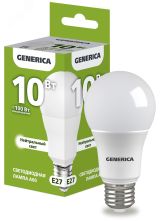 Лампа светодиодная A60 груша 10Вт 230В 4000К E27 GENERICA LL-A60-10-230-40-E27-G IEK