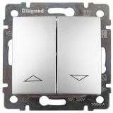 VALENA Выключатель для управления рольставнями алюминий 770104 Legrand/Daccord