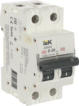 ARMAT Выключатель автоматический двухполюсный D 20А M10N AR-M10N-2-D020 IEK