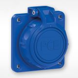 Розетка встр 16А/250V/2P+E/IP68 фланец 75х75 мм   подпружиненная крышка NAUTILUS 00-00002592 PCE