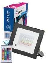 Прожектор светодиодный 20Вт, RGB с пультом, IP65, K_PR5_LED_20RGB Космос