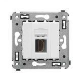 Avanti HDMI розетка одинарная в стену тип А-А     Белое облако 4400253 DKC