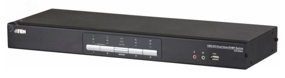 Переключатель KVM настольный, 4 порта, DVI-I Dual Link, USB, 2560 x 1600 1000439146 Aten