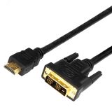 Кабель HDMI - DVI-D с фильтрами, длина 3 метра (GOLD) (PE пакет), 17-6305, 17-6305 REXANT