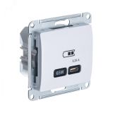 GLOSSA USB РОЗЕТКА тип-С 65W высокоскор.заряд. QC, PD, механизм, БЕЛЫЙ GSL000127 Systeme Electric