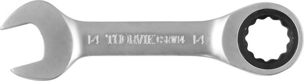 Ключ гаечный комбинированный трещоточный короткий, 14 мм 053523 Thorvik