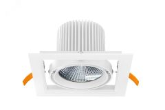 Светильник LED ДАУНЛАЙТ КАРДАН (СВО) 20Вт 2400Лм КСС Г40 4,0К IP44 прозрачный рассеиватель LE-СВО-16-020-8880-44Д Led Effect