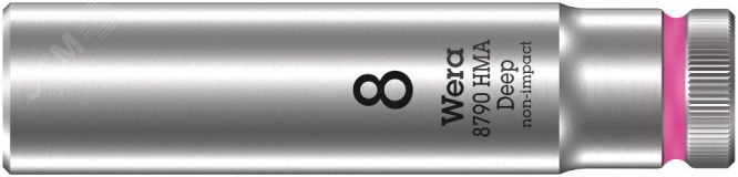 Головка торцевая шестигранная 8790 HMA Deep DR 1/4 глубокая 8 x 50 мм WE-004505 Wera